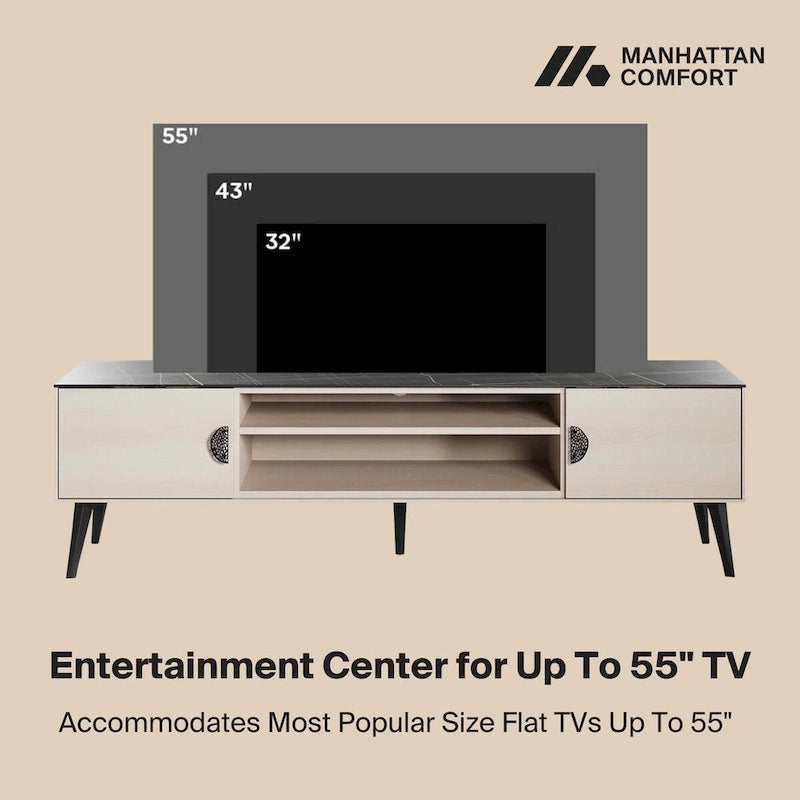 Manhattan Comfort Haley 70.9 Mid-Century Modern TV Stand