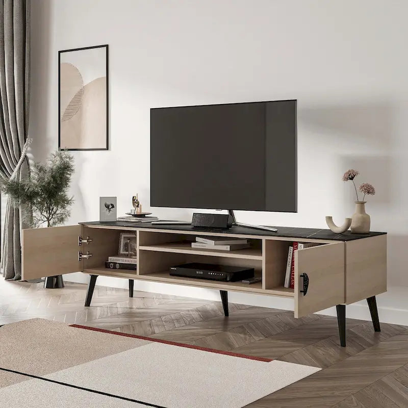 Manhattan Comfort Haley 70.9 Mid-Century Modern TV Stand