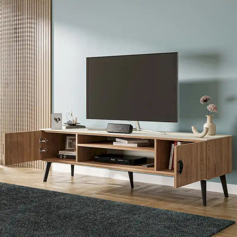 Manhattan Comfort Haley 70.9 Mid-Century Modern TV Stand