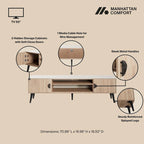 Manhattan Comfort Haley 70.9 Mid-Century Modern TV Stand