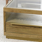 Classic Home Fallbook Four-Drawer Coffee Table in Brown