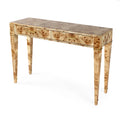Table console Kai à 2 tiroirs en ronce de bois 46