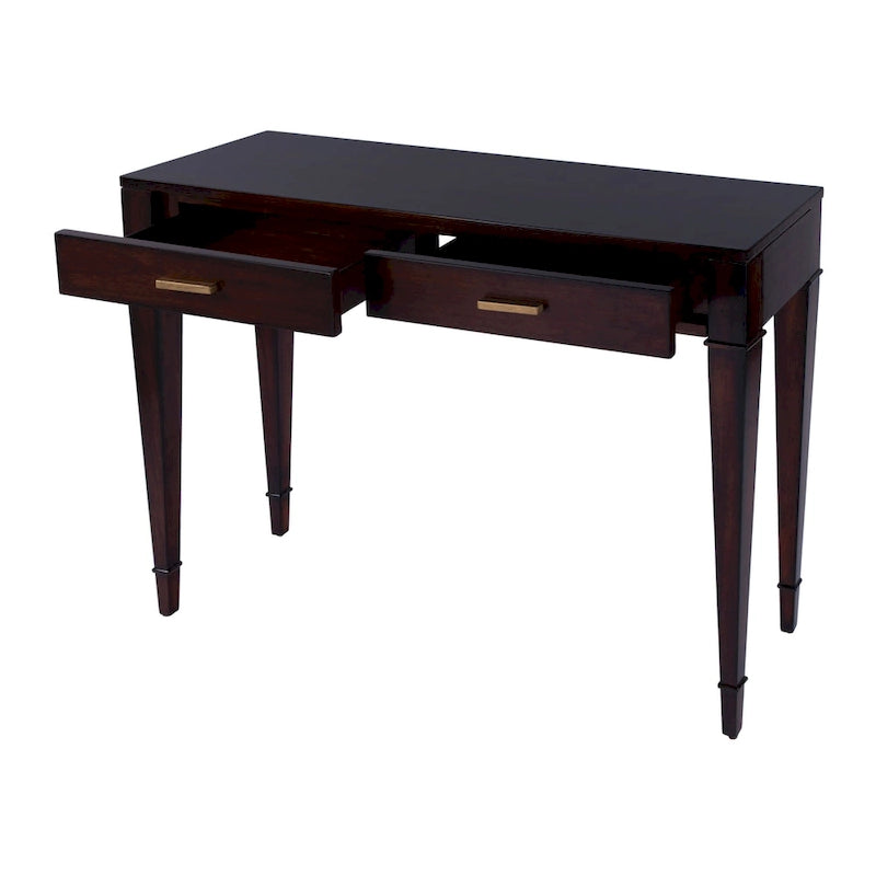 Table console Kai à 2 tiroirs en ronce de bois 46