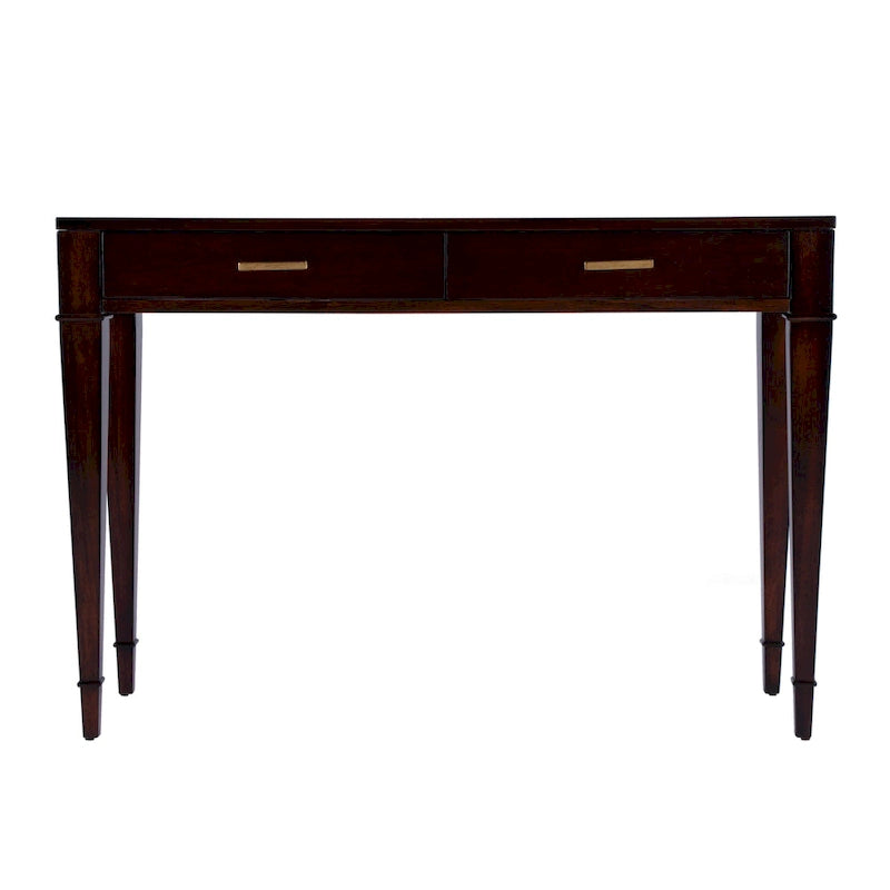 Table console Kai à 2 tiroirs en ronce de bois 46
