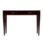 Table console Kai à 2 tiroirs en ronce de bois 46
