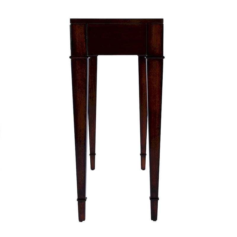 Table console Kai à 2 tiroirs en ronce de bois 46