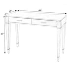 Table console Kai à 2 tiroirs en ronce de bois 46