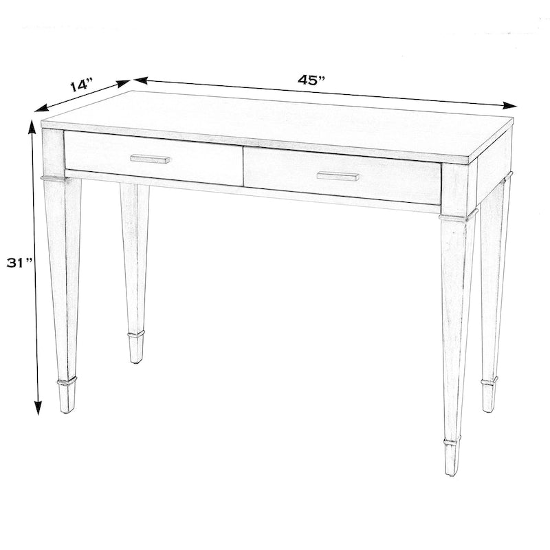 Table console Kai à 2 tiroirs en ronce de bois 46