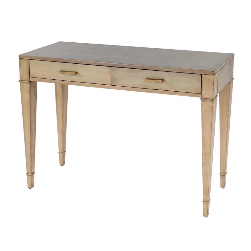 Table console Kai à 2 tiroirs en ronce de bois 46