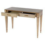 Table console Kai à 2 tiroirs en ronce de bois 46
