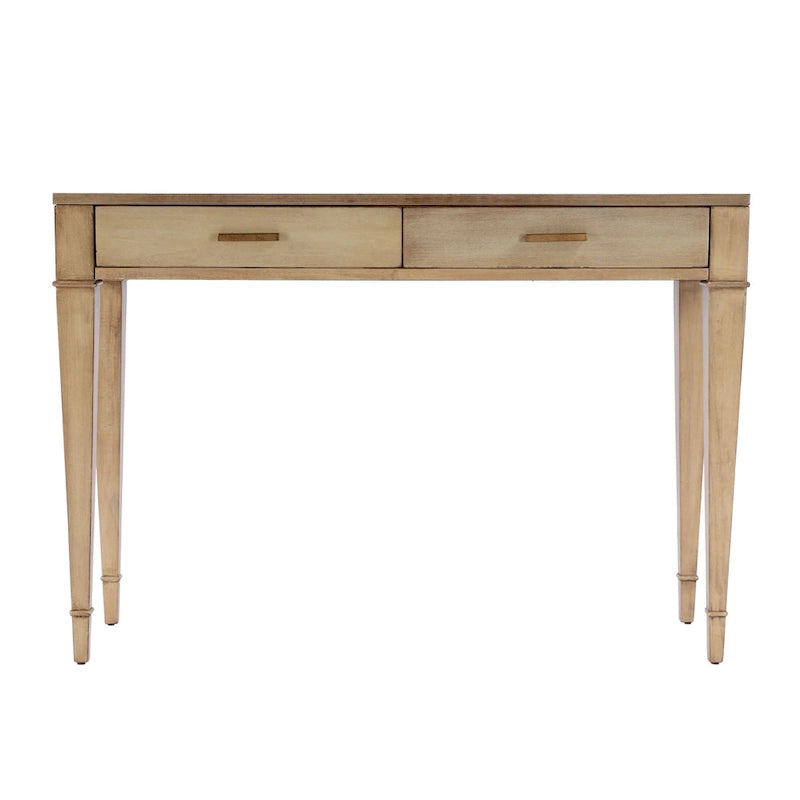 Table console Kai à 2 tiroirs en ronce de bois 46