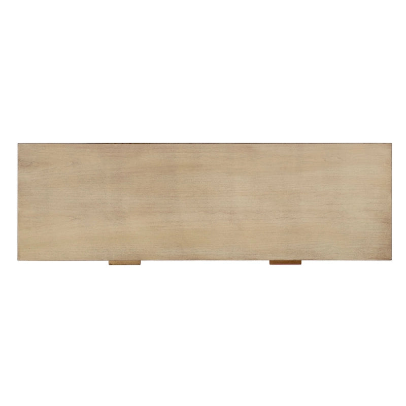 Table console Kai à 2 tiroirs en ronce de bois 46