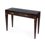 Table console Kai à 2 tiroirs en ronce de bois 46
