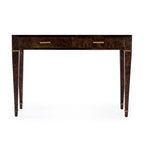 Table console Kai à 2 tiroirs en ronce de bois 46