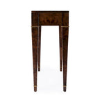 Table console Kai à 2 tiroirs en ronce de bois 46