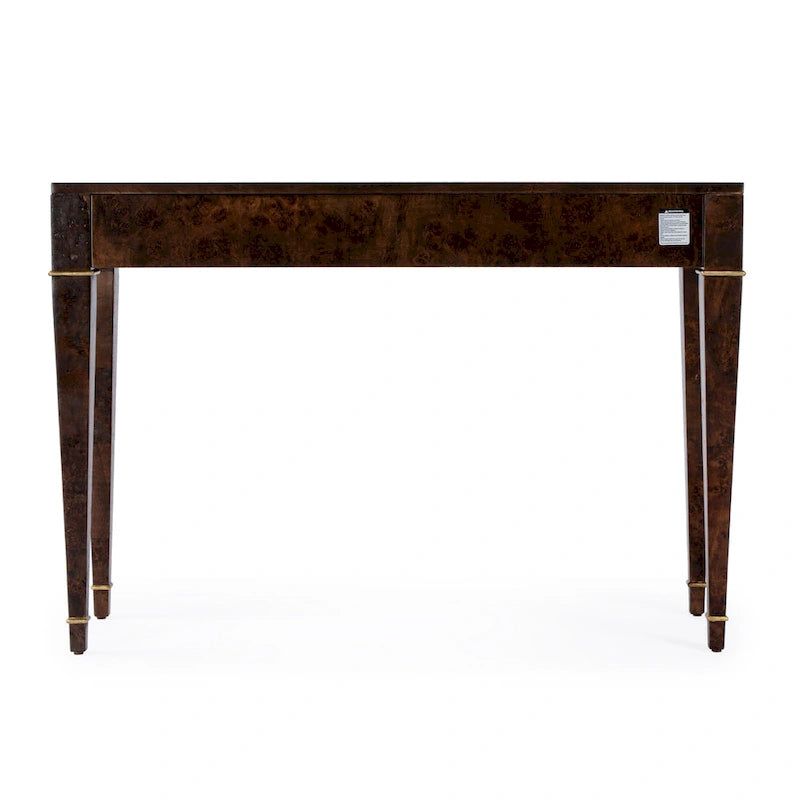 Table console Kai à 2 tiroirs en ronce de bois 46