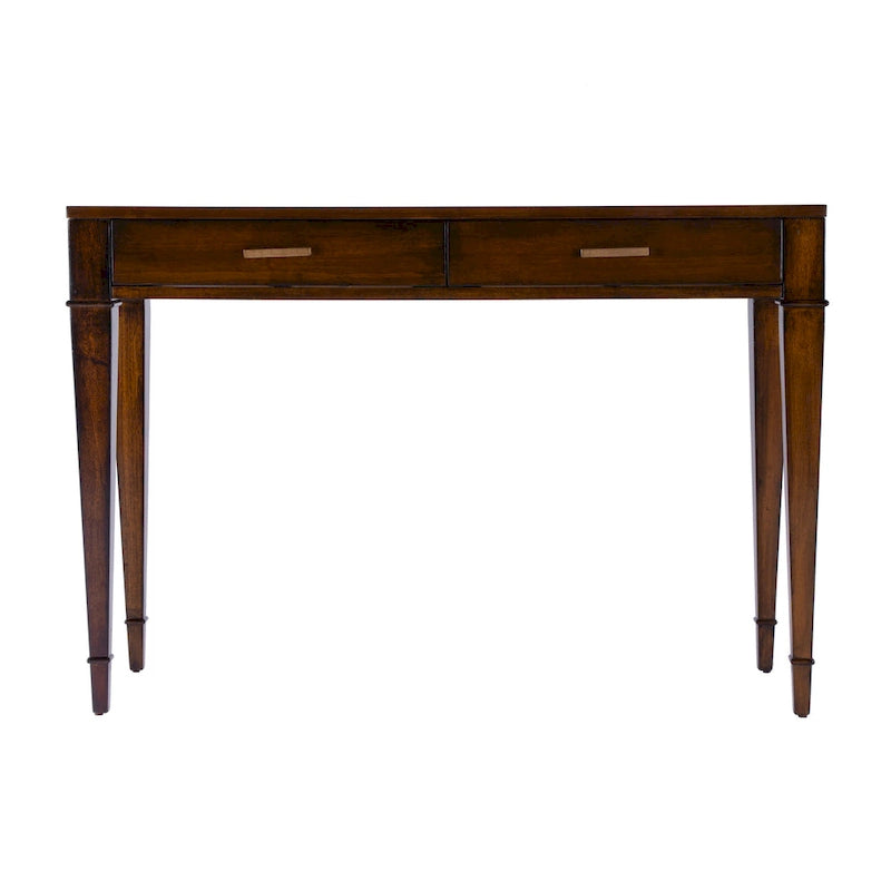 Table console Kai à 2 tiroirs en ronce de bois 46