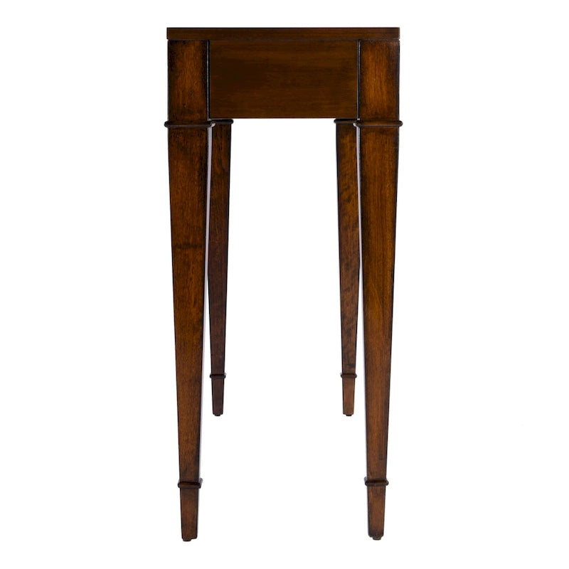 Table console Kai à 2 tiroirs en ronce de bois 46