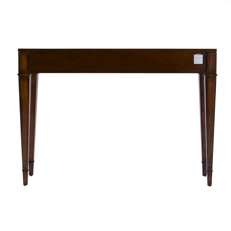 Table console Kai à 2 tiroirs en ronce de bois 46