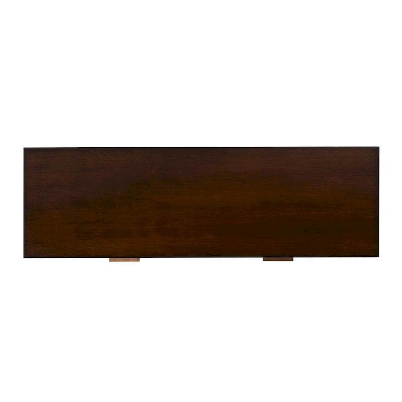Table console Kai à 2 tiroirs en ronce de bois 46