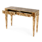 Table console Kai à 2 tiroirs en ronce de bois 46