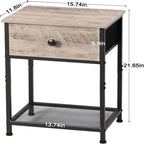 Tables de chevet pour petite chambre – 40 P x 30 L x 55 H cm