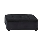 Canapé d'angle modulaire 5 pièces en velours avec pouf