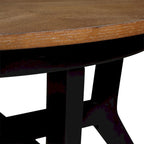 Mid Century Farmhouse Circle Wooden Coffee Tables