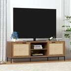 Anmytek Modern TV Stand 2-Door Media Console Table Entertainment Center with 4 Storage Cabinets for TV's up to 65 - 59