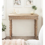 Kate and Laurel Patresa Carved Wood Console Table - 36x14x30