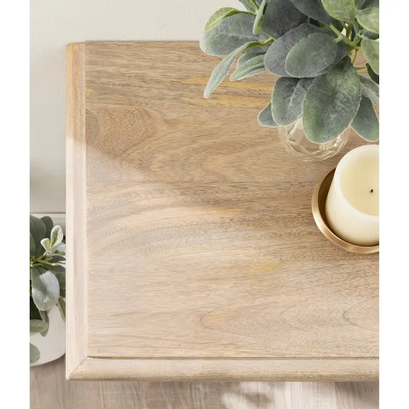 Kate and Laurel Patresa Carved Wood Console Table - 36x14x30