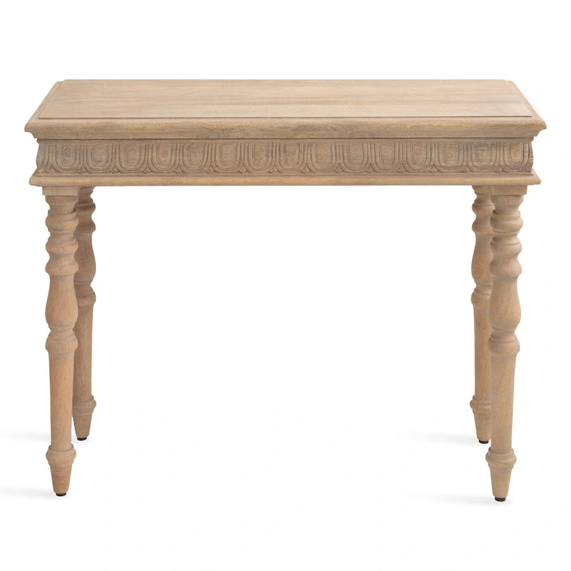 Kate and Laurel Patresa Carved Wood Console Table - 36x14x30