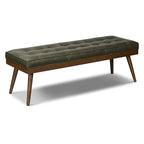 Banc Luca Poly & Bark - Cuir véritable pleine fleur italien