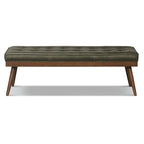 Banc Luca Poly & Bark - Cuir véritable pleine fleur italien