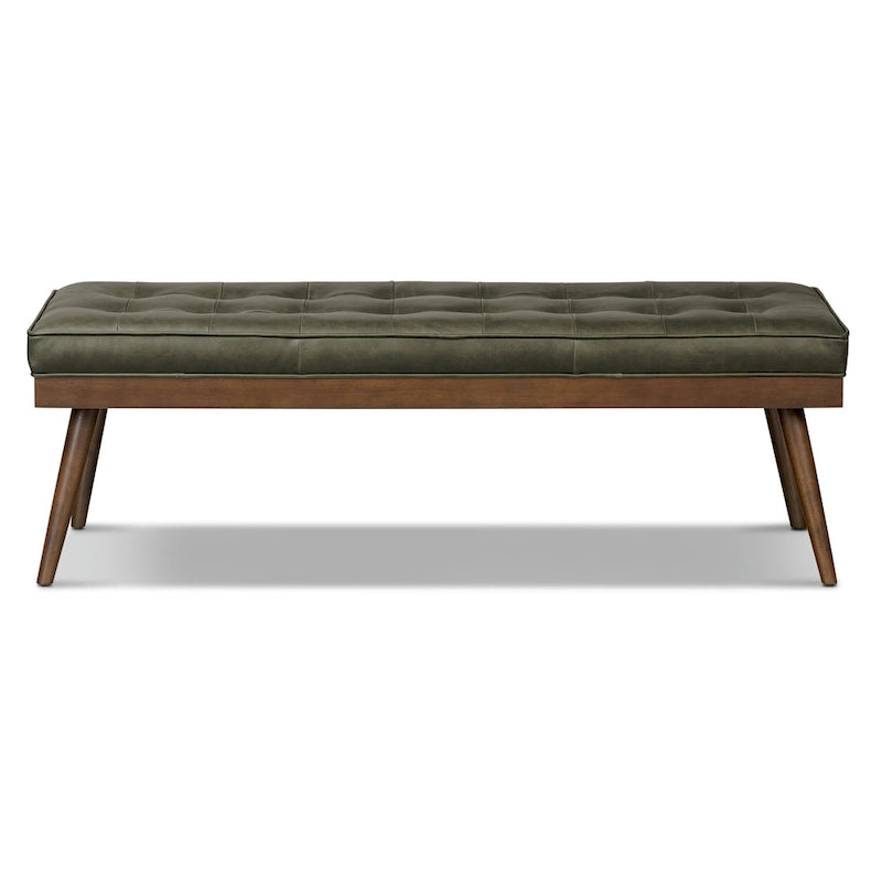 Banc Luca Poly & Bark - Cuir véritable pleine fleur italien