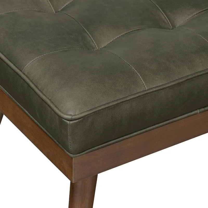 Banc Luca Poly & Bark - Cuir véritable pleine fleur italien