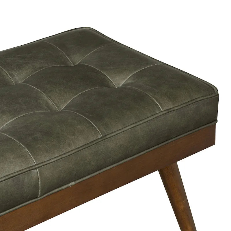 Banc Luca Poly & Bark - Cuir véritable pleine fleur italien