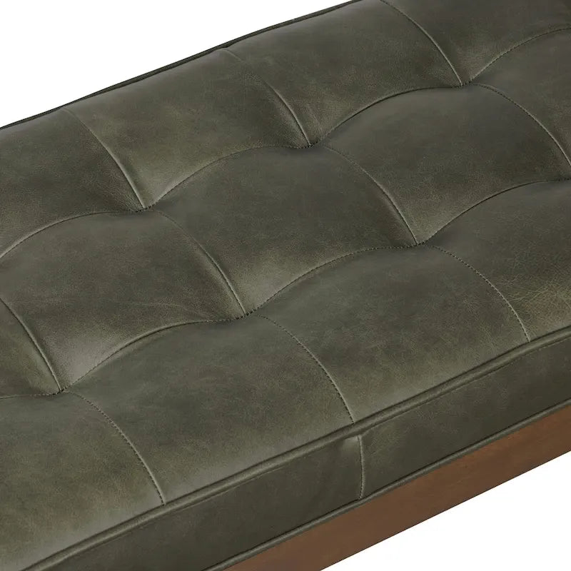 Banc Luca Poly & Bark - Cuir véritable pleine fleur italien