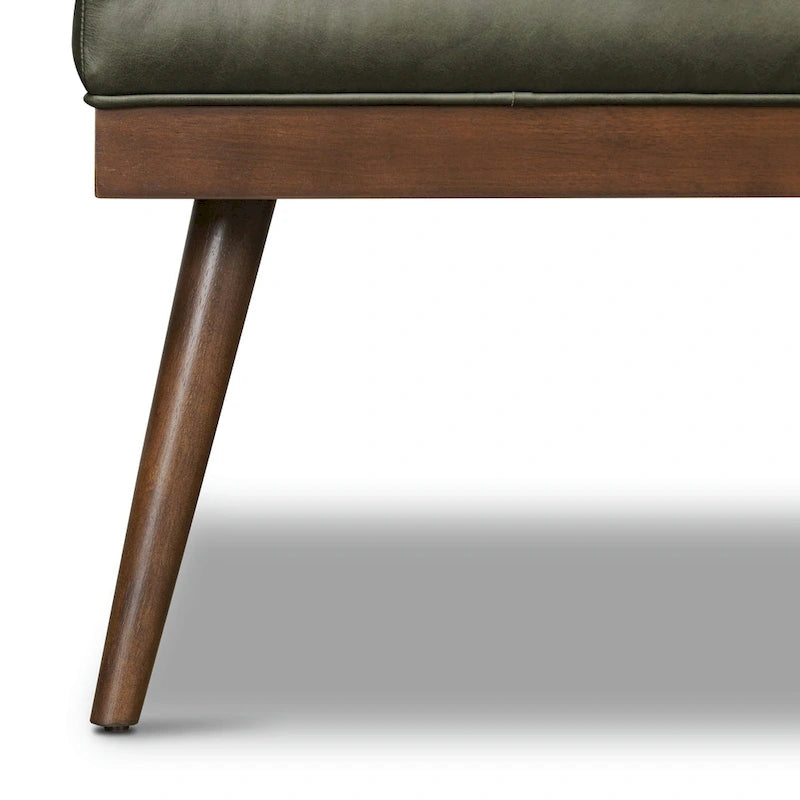 Banc Luca Poly & Bark - Cuir véritable pleine fleur italien
