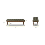 Banc Luca Poly & Bark - Cuir véritable pleine fleur italien