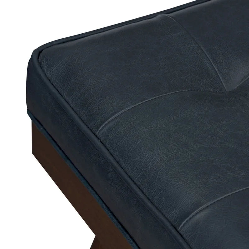 Banc Luca Poly & Bark - Cuir véritable pleine fleur italien