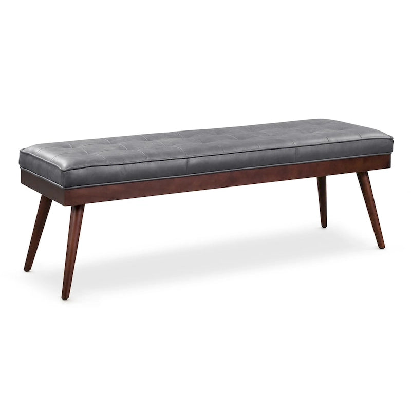 Banc Luca Poly & Bark - Cuir véritable pleine fleur italien