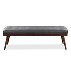 Banc Luca Poly & Bark - Cuir véritable pleine fleur italien
