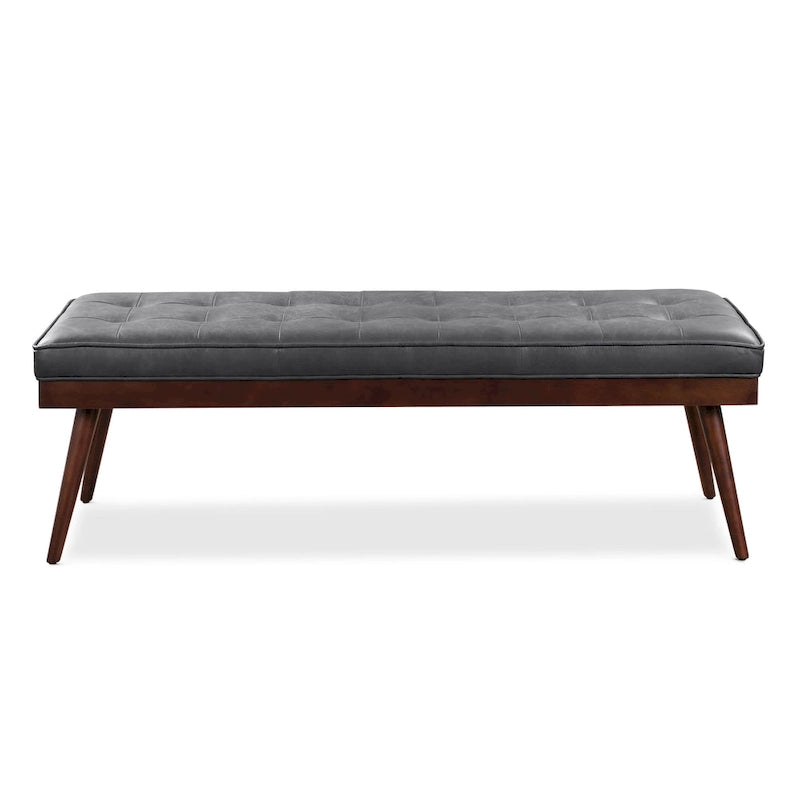 Banc Luca Poly & Bark - Cuir véritable pleine fleur italien