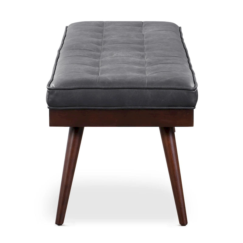 Banc Luca Poly & Bark - Cuir véritable pleine fleur italien