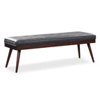 Banc Luca Poly & Bark - Cuir véritable pleine fleur italien