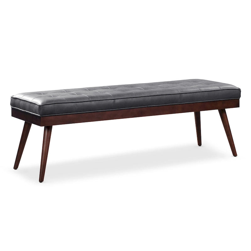 Banc Luca Poly & Bark - Cuir véritable pleine fleur italien