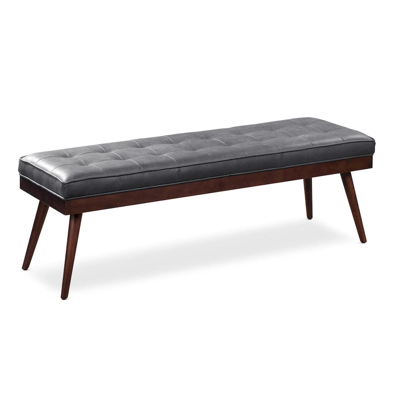 Banc Luca Poly & Bark - Cuir véritable pleine fleur italien