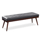 Banc Luca Poly & Bark - Cuir véritable pleine fleur italien