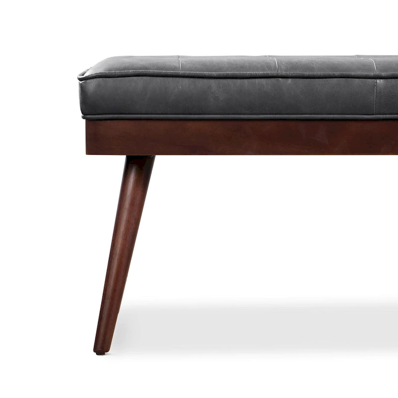 Banc Luca Poly & Bark - Cuir véritable pleine fleur italien
